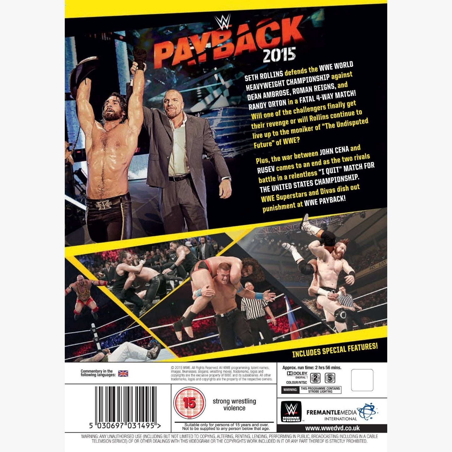 WWE Payback 2015 DVD