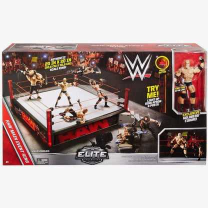 WWE RAW Main Event Real Scale Ring Playset (Includes Goldberg)