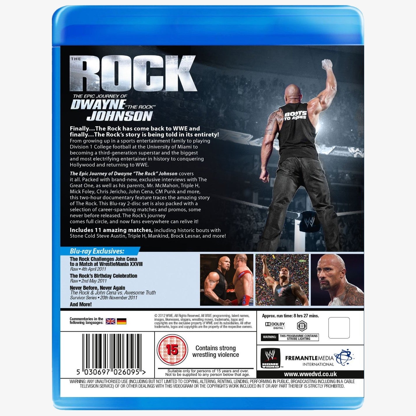 WWE The Rock: The Epic Journey of Dwayne Johnson Blu-ray
