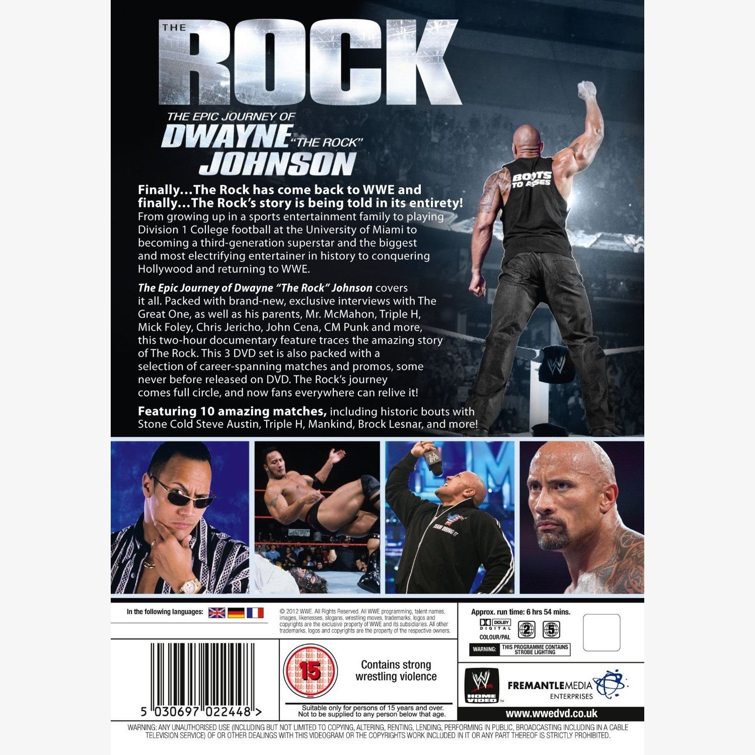 WWE The Rock: The Epic Journey of Dwayne Johnson DVD – wrestlingshop.com