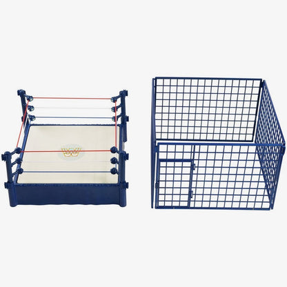 WWE Classic Steel Cage Ring Playset (With 2 Action Figures)