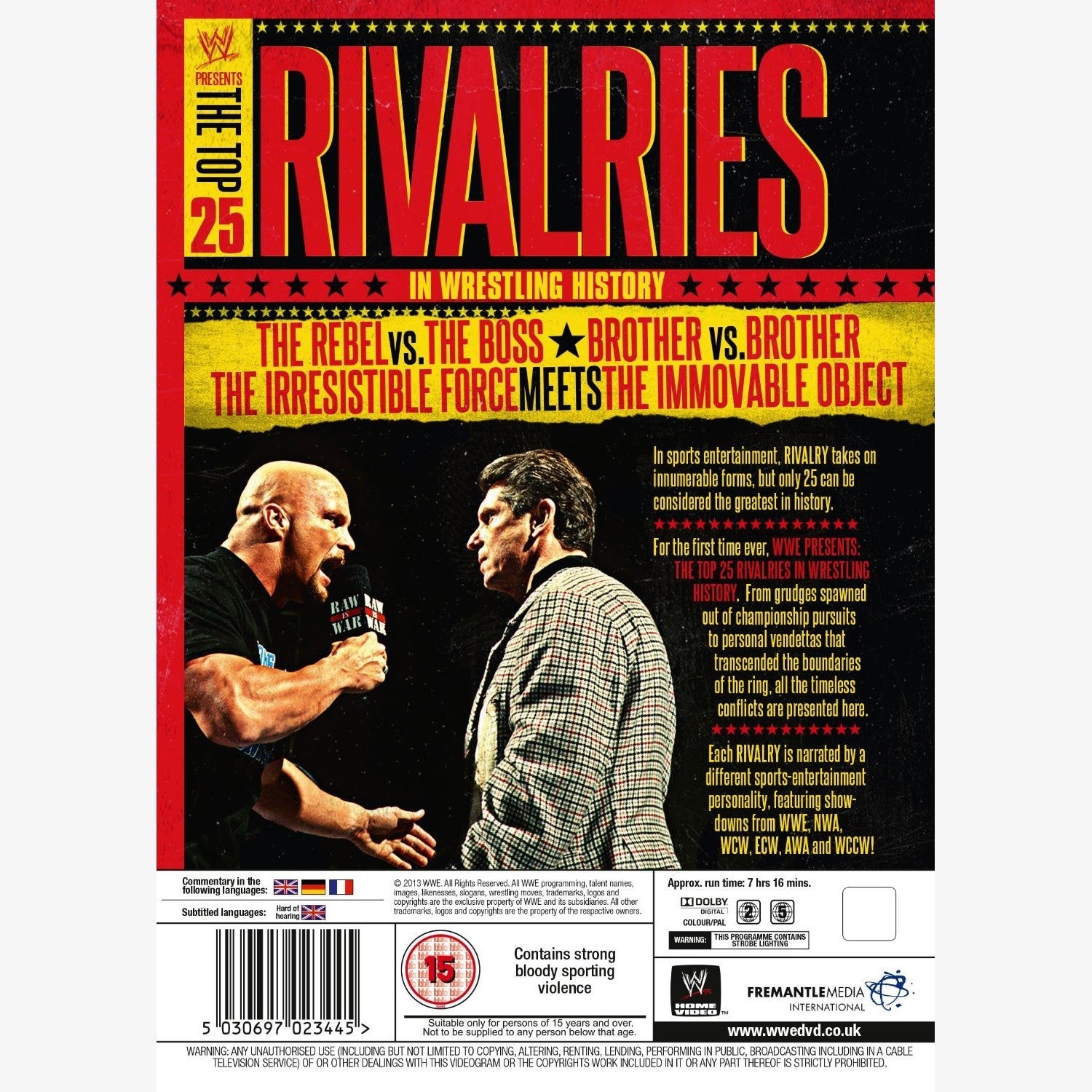 WWE The Top 25 Rivalries In Wrestling History DVD – wrestlingshop.com