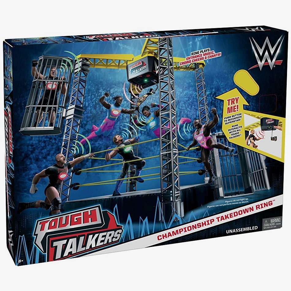 WWE Tough Talkers Championship Takedown Ring playset