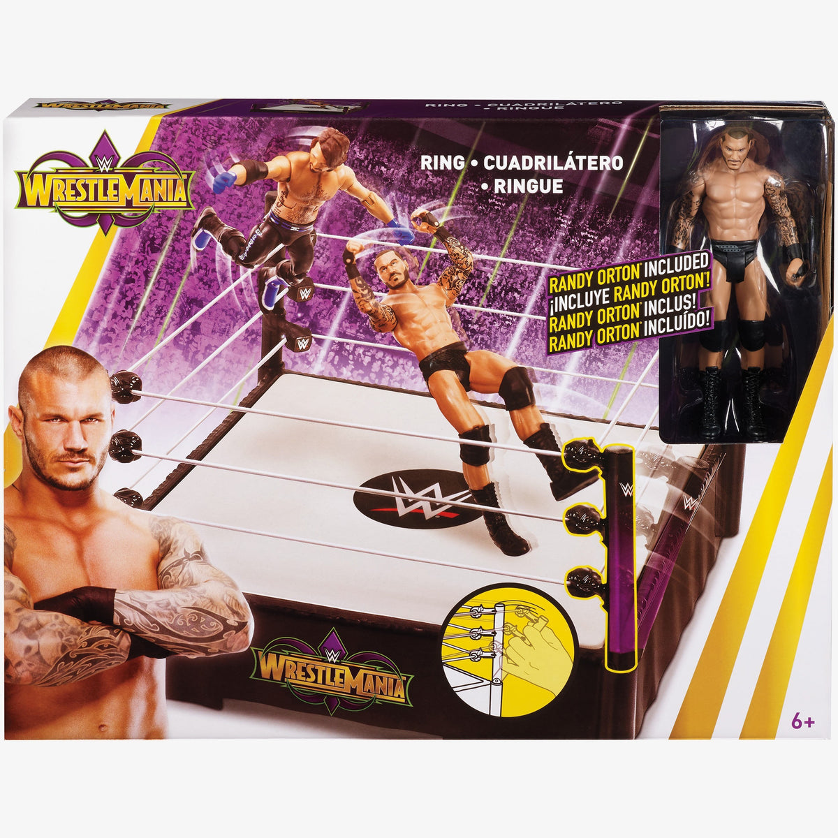WWE WrestleMania 34 Ring Playset (with Randy Orton Figure ...