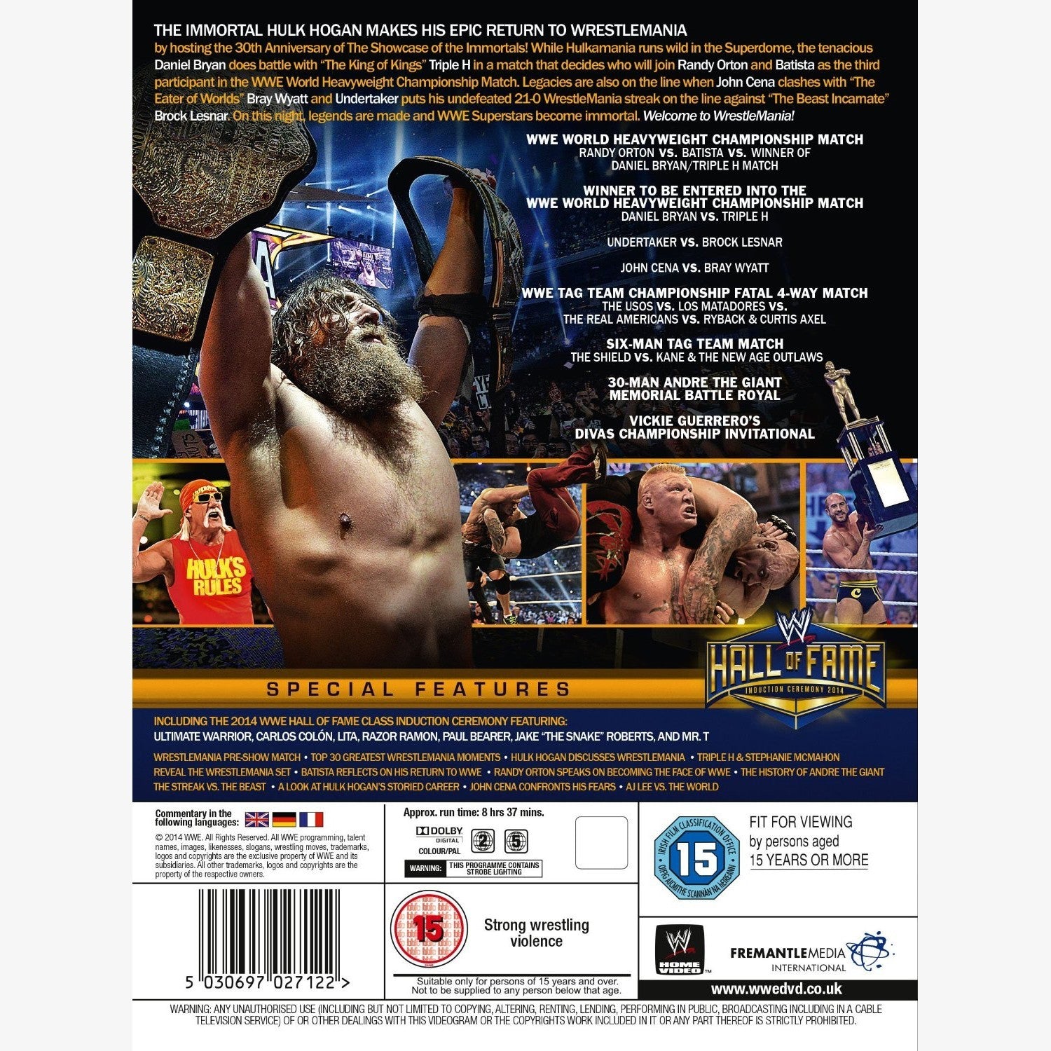WWE レッスルマニア30 DVD 【待望☆】 - BD、DVD、CDケース